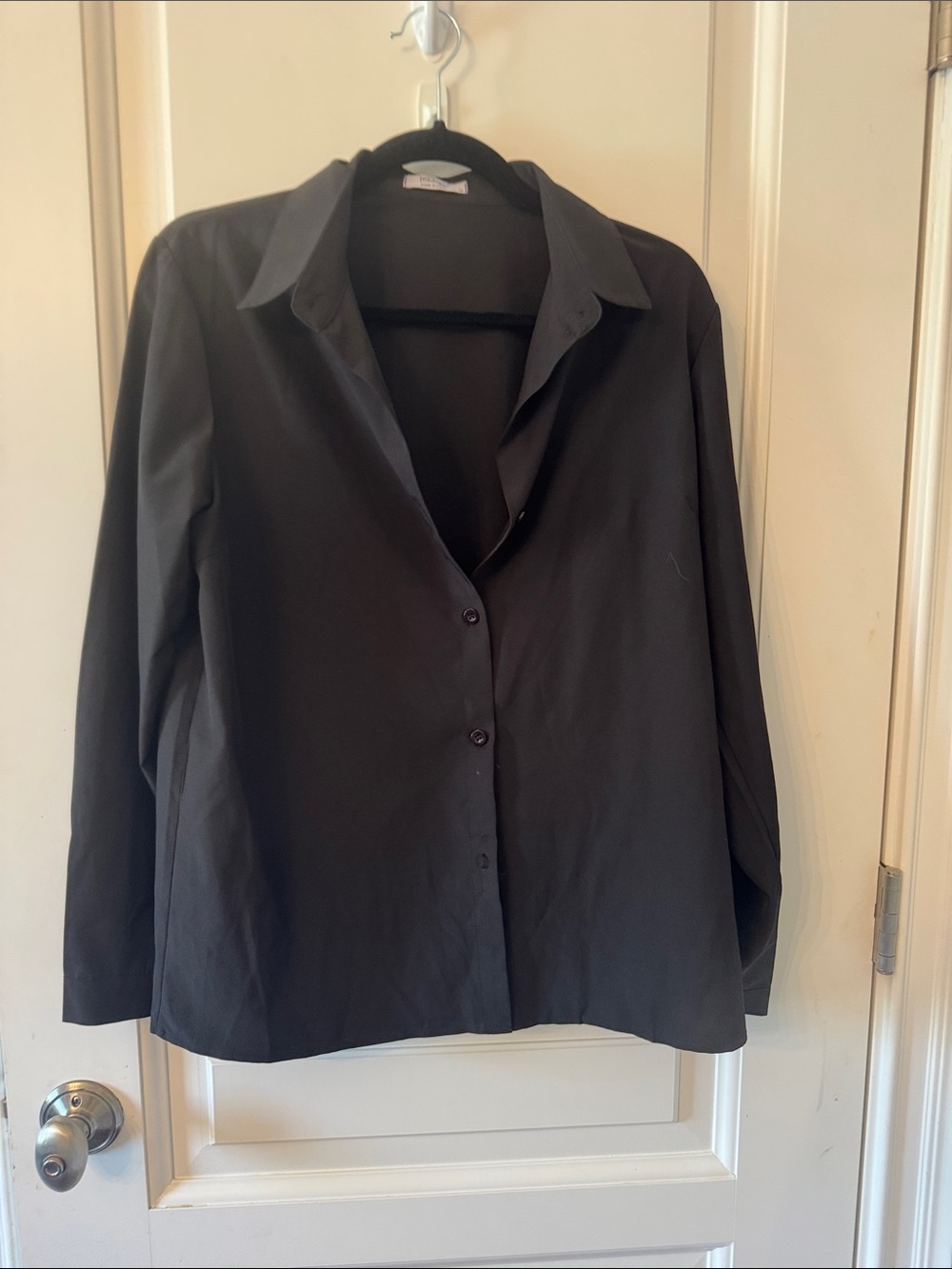 Classic Black Button-Front Women's Shirt